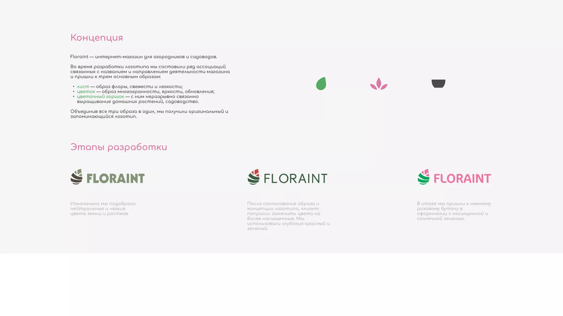 Создание логотипа и интернет-магазина «FLORAINT» в Владимире