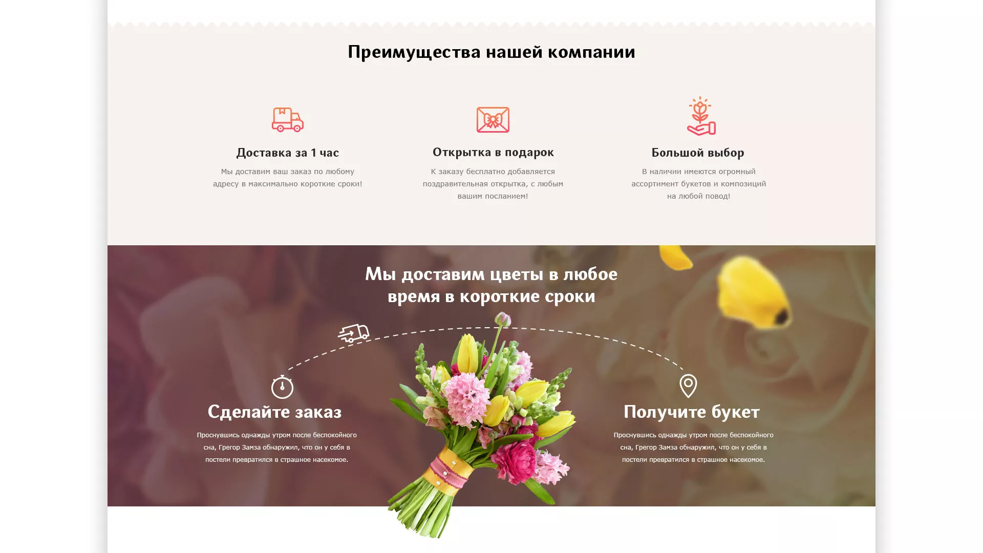 Создание интернет-магазина «Букет-онлайн» по цветам в Владимире